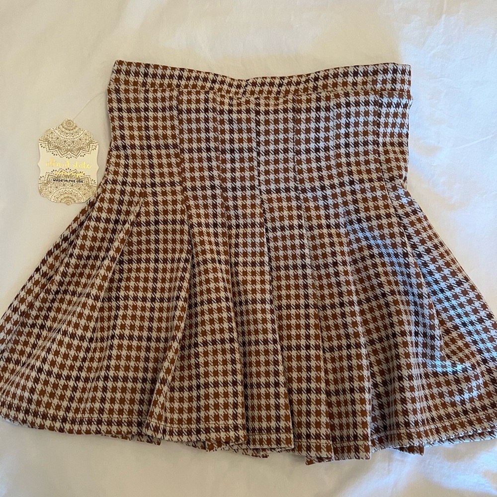 Plaid Mini Pleated Skirt- Altared State